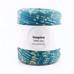 LindeHobby Inspire Print 34 Blu-verde con stampa marrone chiaro