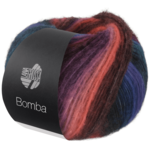 Lana Grossa Bomba 03 Salmone/rosso grigiastro/viola scuro/blu turchese/blu petrolio/blu royal