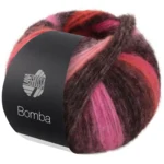 Lana Grossa Bomba 02 Rosa/fucsia/corallo/mora/rosso grigiastro/rosa grigiastro/grigio scuro