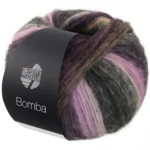 Lana Grossa Bomba 10 Orchidea/mora/beige grigiastro/verde grigiastro/grigio scuro
