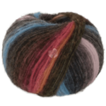 Lana Grossa Bomba 01 Grigio scuro/mora/arancione/giallo-/verde scuro/blu