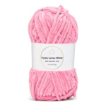 LindeHobby Fuzzy Chenille Silver Lurex 14 Rosa scuro