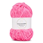 LindeHobby Fuzzy Chenille Silver Lurex 21 Rosa zucchero scuro