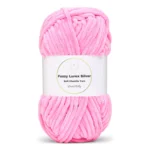 LindeHobby Fuzzy Chenille Silver Lurex 48 Rosa neon chiaro
