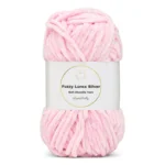 LindeHobby Fuzzy Chenille Silver Lurex 04 Rosa baby (chiaro)