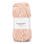 LindeHobby Fuzzy Chenille Silver Lurex 24 Beige rosato