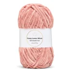 LindeHobby Fuzzy Chenille Silver Lurex 39 Cipria