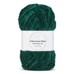 LindeHobby Fuzzy Chenille Silver Lurex 46 Verde anatra
