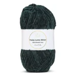 LindeHobby Fuzzy Chenille Silver Lurex 19 Verde scuro nefelina