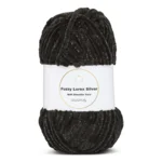 LindeHobby Fuzzy Chenille Silver Lurex 02 Nero