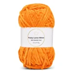 LindeHobby Fuzzy Chenille Silver Lurex 37 Arancione