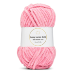 LindeHobby Fuzzy Chenille Gold Lurex 14 Rosa scuro