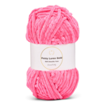 LindeHobby Fuzzy Chenille Gold Lurex 49 Rosa neon