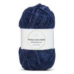 LindeHobby Fuzzy Chenille Gold Lurex 17 Blu navy