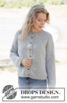 263-35 Silver Snuggle Cardigan by DROPS Design