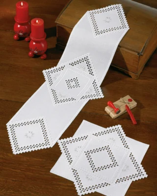 Kit Ricamo Hardanger 32 x 95 cm