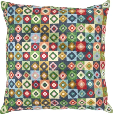Kit Ricamo Fiori 37 x 37 cm