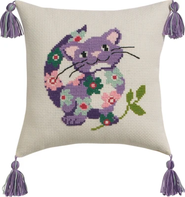 Kit da Ricamo Gatto 30 x 30 cm