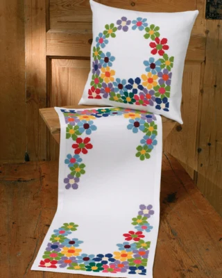 Kit Ricamo Anemoni Francesi 40 x 40 cm