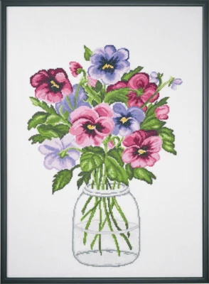 Kit ricamo Viola del pensiero R5472 58 x 42 cm
