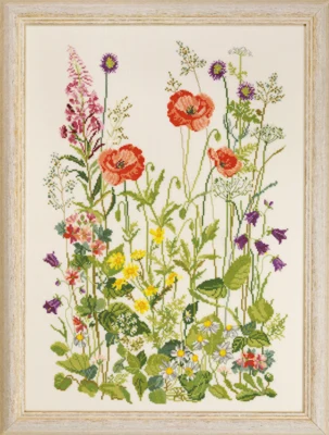 Kit Ricamo Papaveri aida 33 x 45 cm R5409