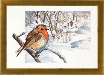 Kit Ricamo Pettirosso R5350 47 x 34 cm