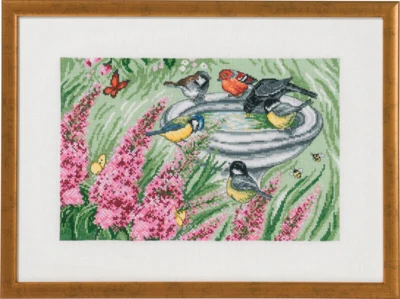 Kit per Ricamo Casetta per Uccelli nel Giardino R5350 47 x 34 cm