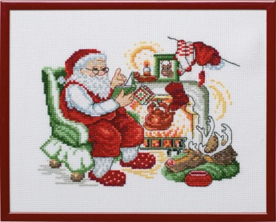 Kit da Ricamo Babbo Natale & Rudolf R5798 25 x 20 cm