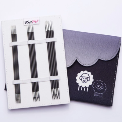 KnitPro KARBONZ Set di spilli per calzini 15 cm (5 taglie 2,00-4,00 mm)