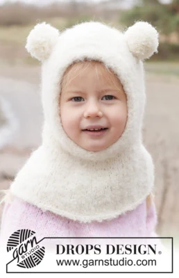 50-12 Snow Bear Balaclava by DROPS Design
