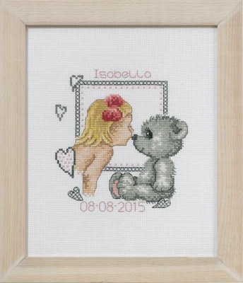 Kit da Ricamo Bacio di Orso Isabella 19 x 23 cm