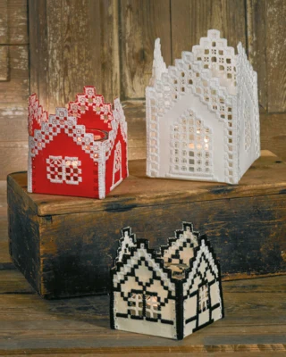 Kit Ricamo Hardanger chiesa 10,5 x 10,5 x 15 cm