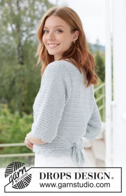 266-4 Blue Country Wrap by DROPS Design