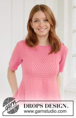 267-36 Strawberry Pie Tee by DROPS Design