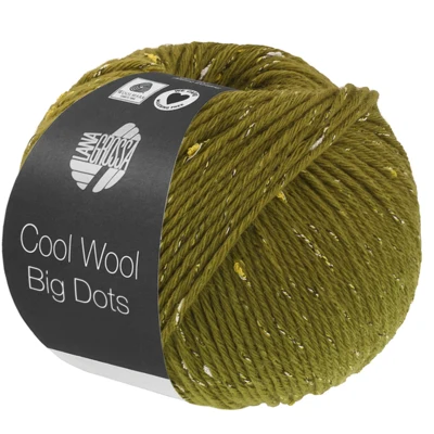 Lana Grossa Cool Wool Big Dots 107 Verde oliva