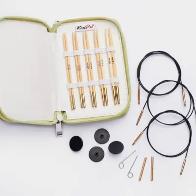 KnitPro Bamboo Set di Ferri Circolari Componibili Iniziale