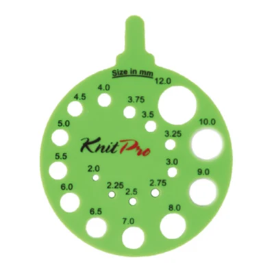 Misuratore di bastoncini KnitPro VERDE (2-12 mm)