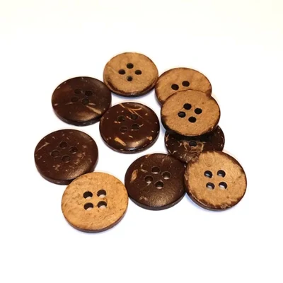 Bottoni in cocco HobbyArts, 15 mm, 10 pz