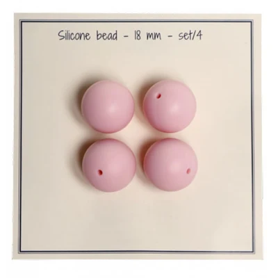 Go Perline in silicone fatte a mano 18 mm Uni Color