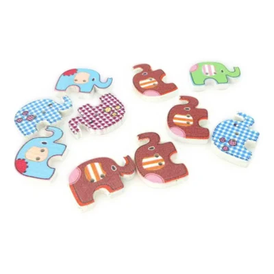 Pulsanti HobbyArts Elefante, 10 pezzi