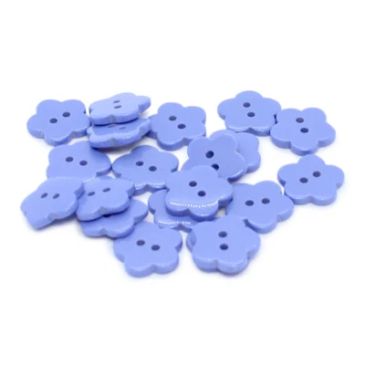 Bottoni in plastica HobbyArts Fiore viola, 15 mm, 20 pezzi