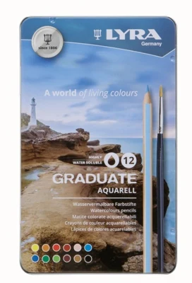 Matite colorate Lyra Graduate Aquarell, 12 pezzi