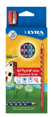 Matite colorate Lyra Groove Slim, 12 pezzi