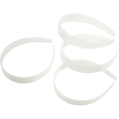 Cerchietto plastica bianco, 25 mm