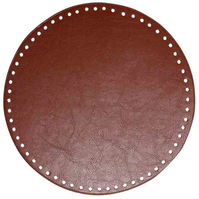 Go Borsa fatta a mano / Base per cesto, pelle sintetica, rotonda, 25 cm