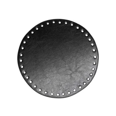 Go Borsa fatta a mano / Base per cestino, pelle sintetica, rotonda, 17 cm