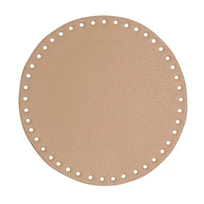 Go Borsa fatta a mano / Base per cesto, pelle sintetica, rotonda, 20 cm