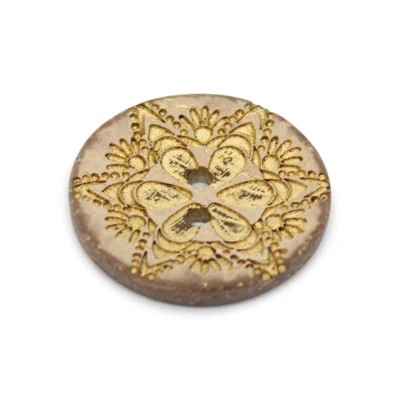 Du Store Alpakka Kokosknap 30 mm (15966-48GULL)