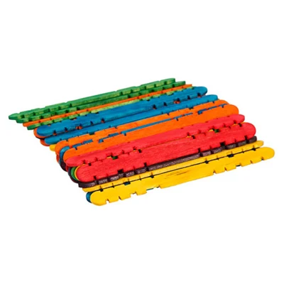Pioli da costruzione Betulla 11,4 cm, ass. colori, 30 pezzi