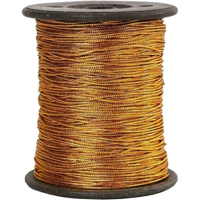 Tråd, Metal look, 0,5 mm, 100 m Guld